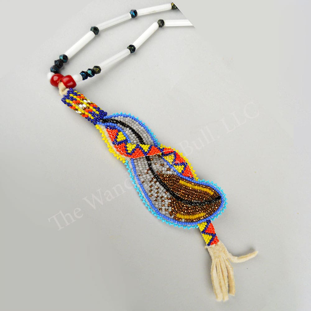 Necklace - Beaded Eagle Feather