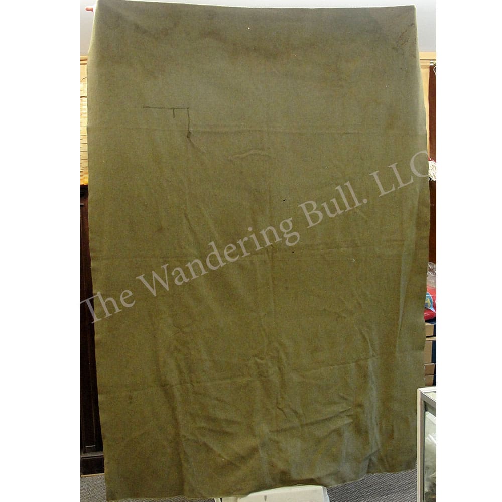 Wool Blanket - Olive Homespun Look