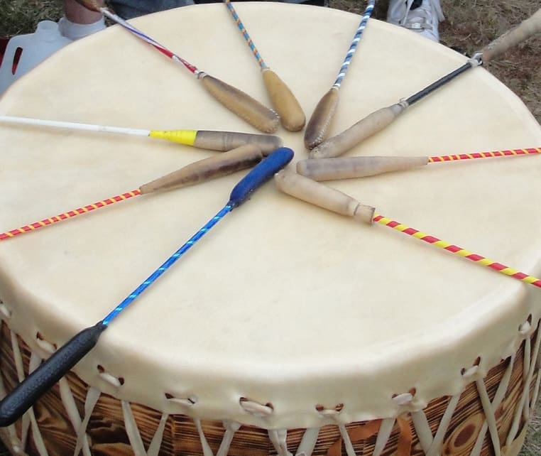 drum photo with sticks