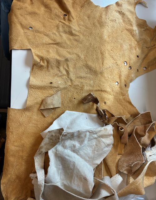 Scrap Leather Bag - Braintanned Deerskin