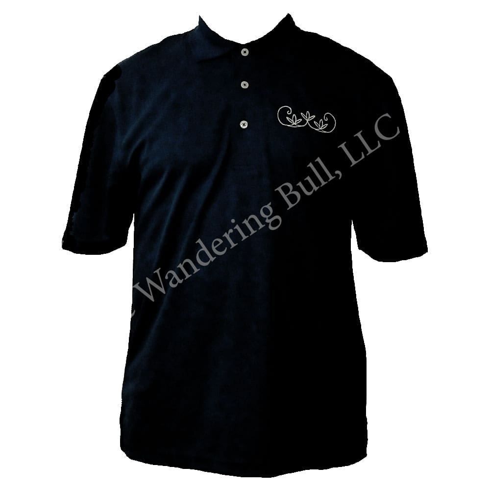 Shirt - Embroidered Black Double Curve
