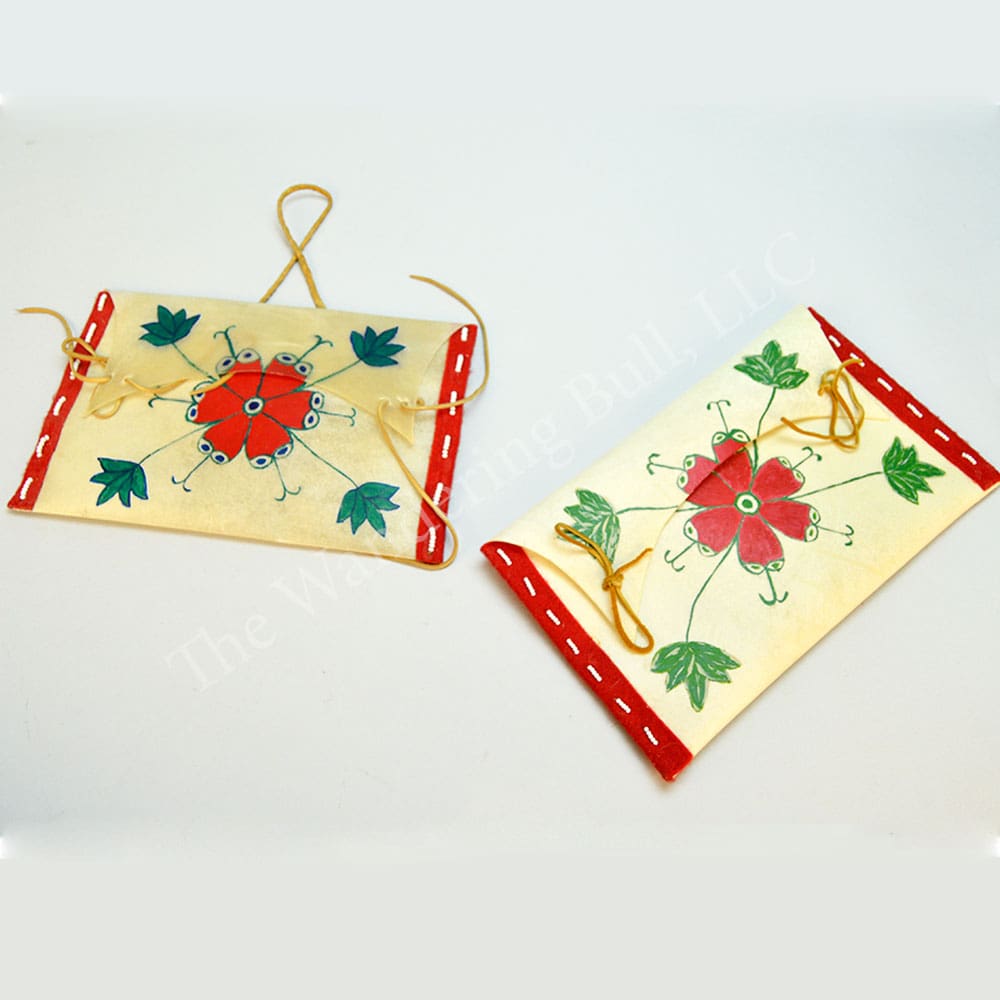 Parfleche Envelope Pair Floral Design