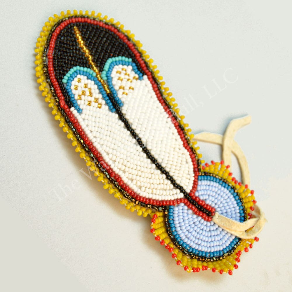 Barrette Deluxe Beaded Eagle Feather