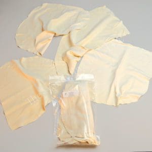 Scrap Leather Bag - White Deerskin Splits