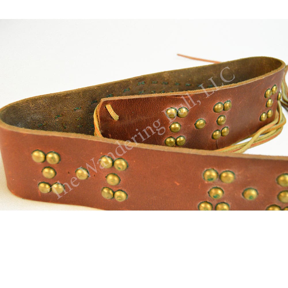 Belt Strap Leather with Brass Spots