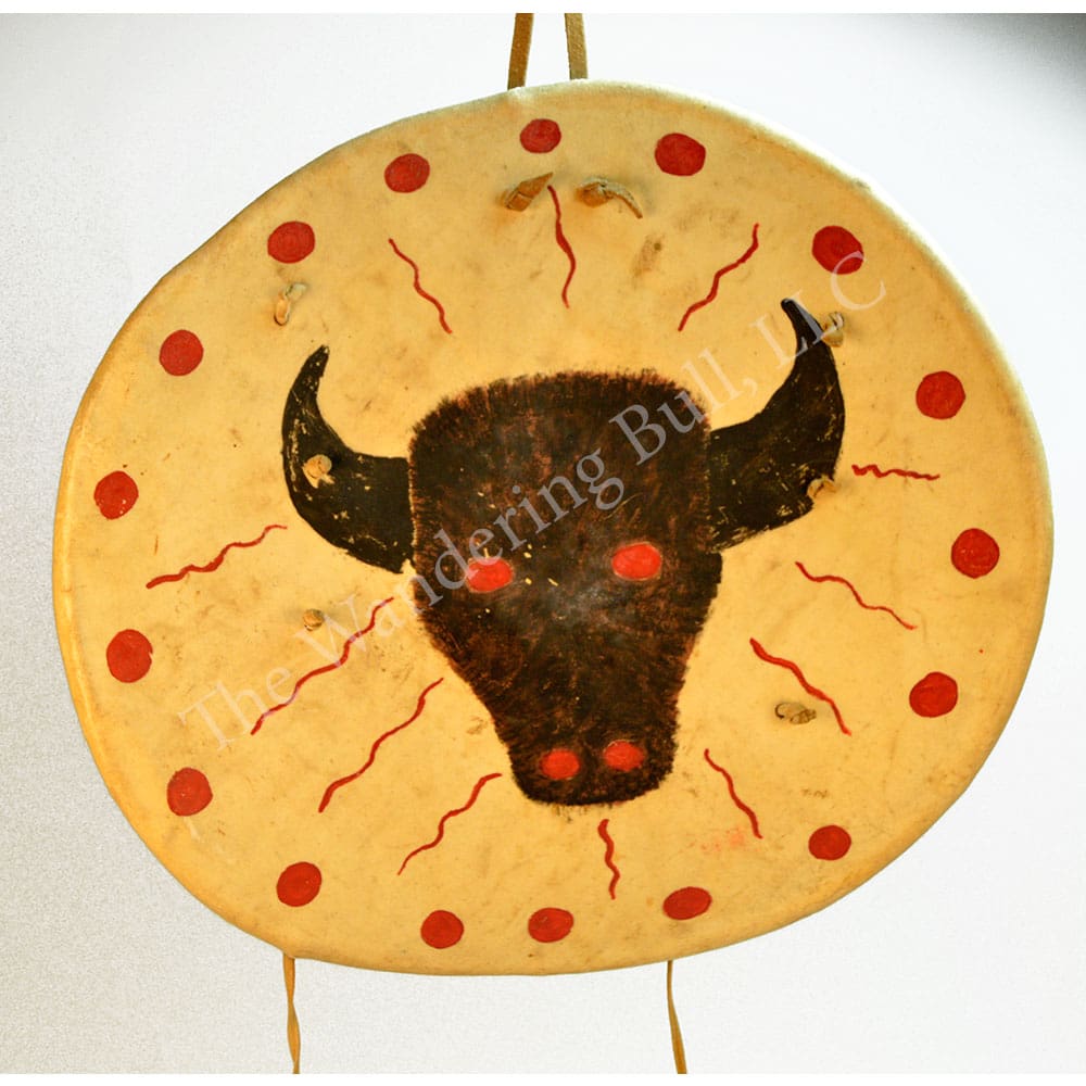 Shield Rawhide with Buffalo Painting