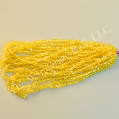 antique seed bead yellow hank