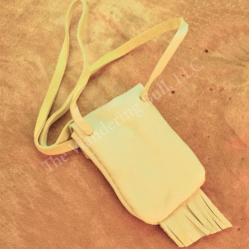 Neck Bag Leather with Flap