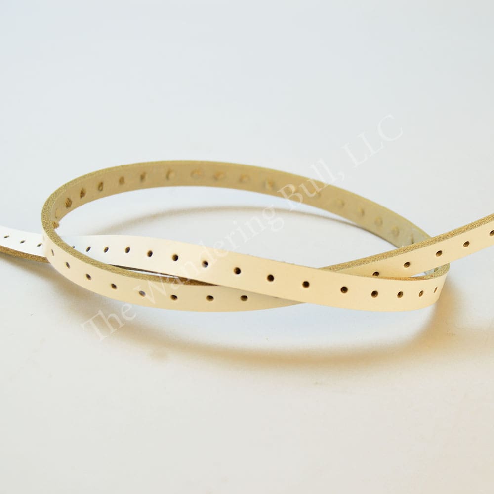 Breastplate Strips White Leather