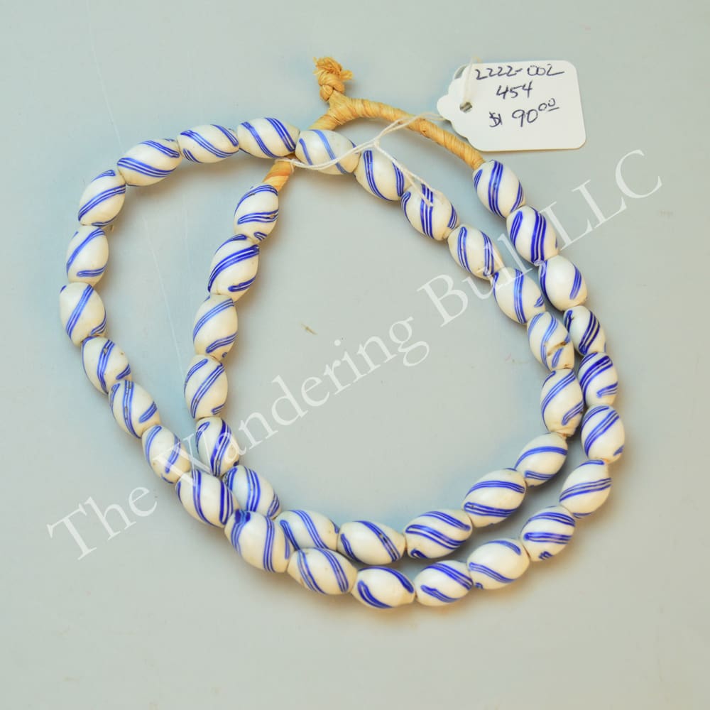 Trade Beads – Blue Swirled