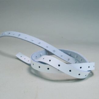 Breastplate Strips White Leather