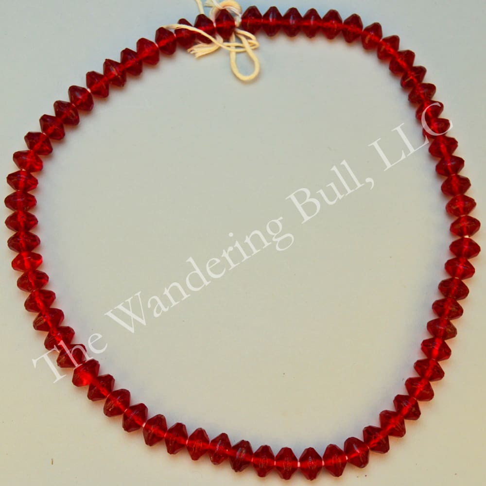 Vaseline Beads Translucent Red