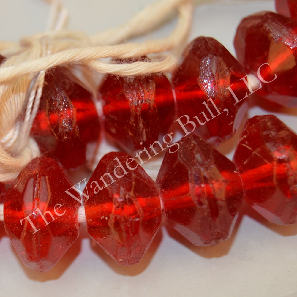Vaseline Beads Translucent Ruby