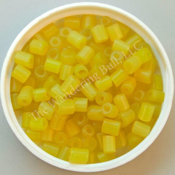 Wampum Beads - Glass Trade Greasy Yellow