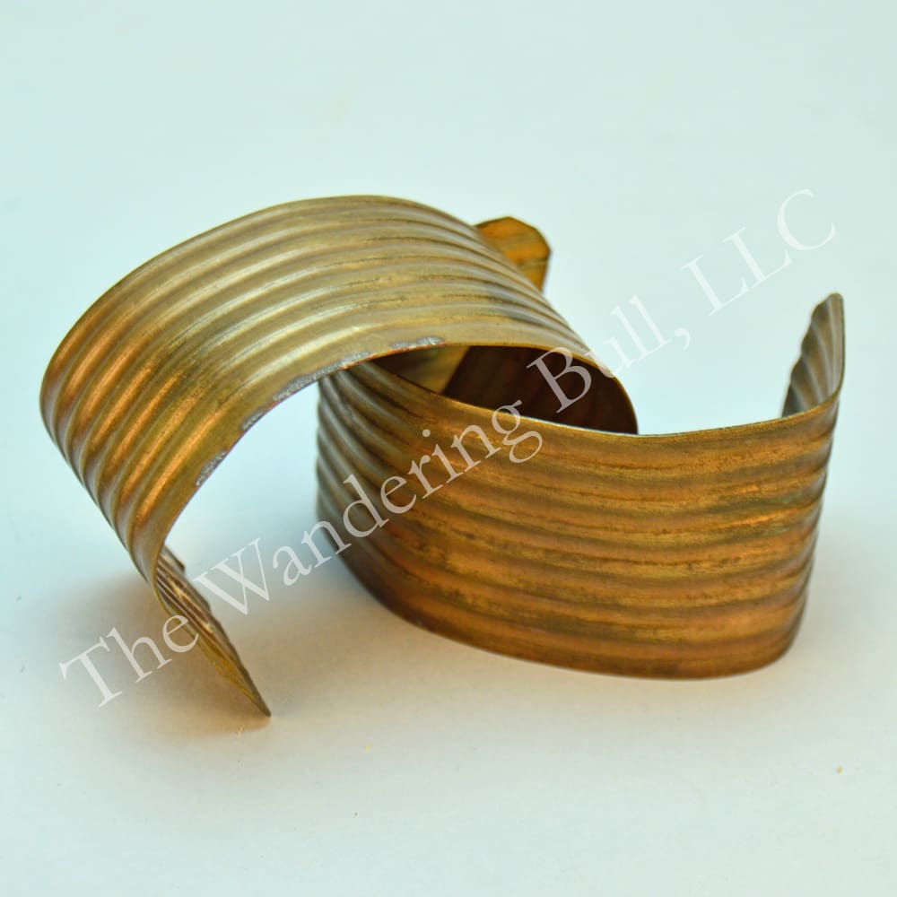 Brass Cuff Bracelet Pair