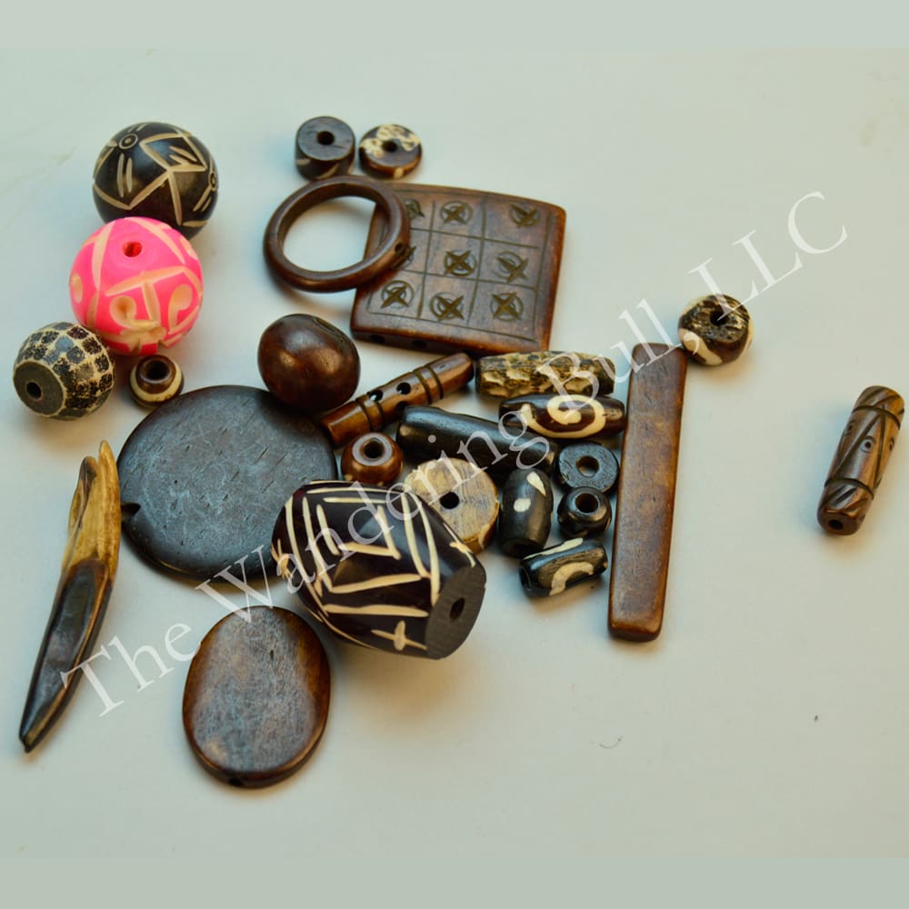 Assorted Carved Beads