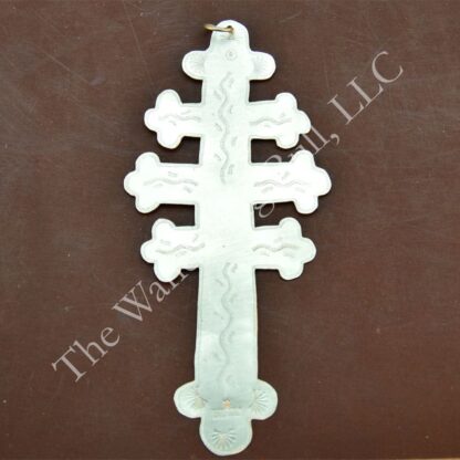 Pendant Stamped Metal Cross Six Bar