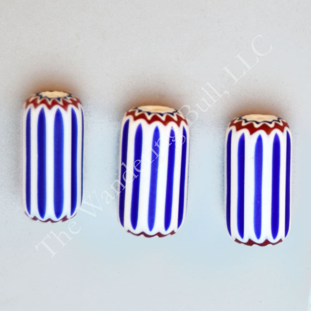 Bead Lot Set of 3 Matched Chevrons 35 mm