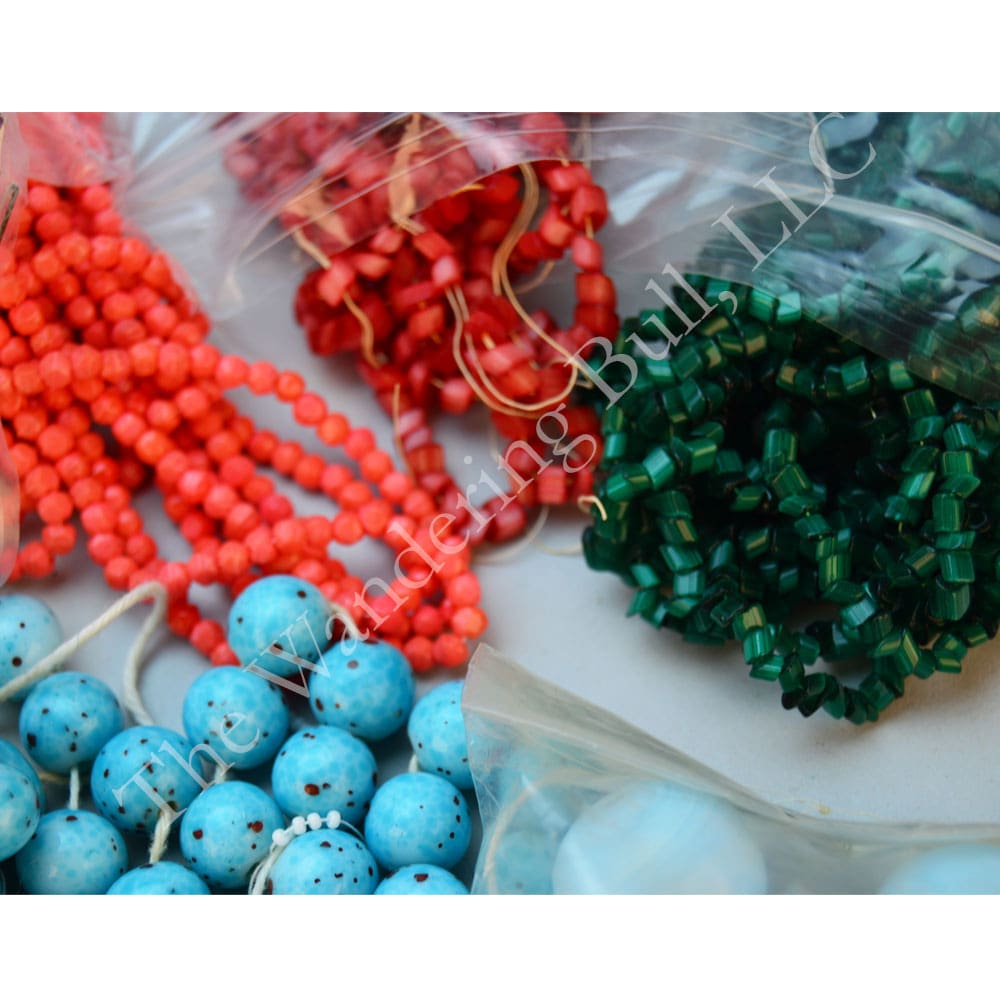 Bead Lot Round Blue & Faceted Strands
