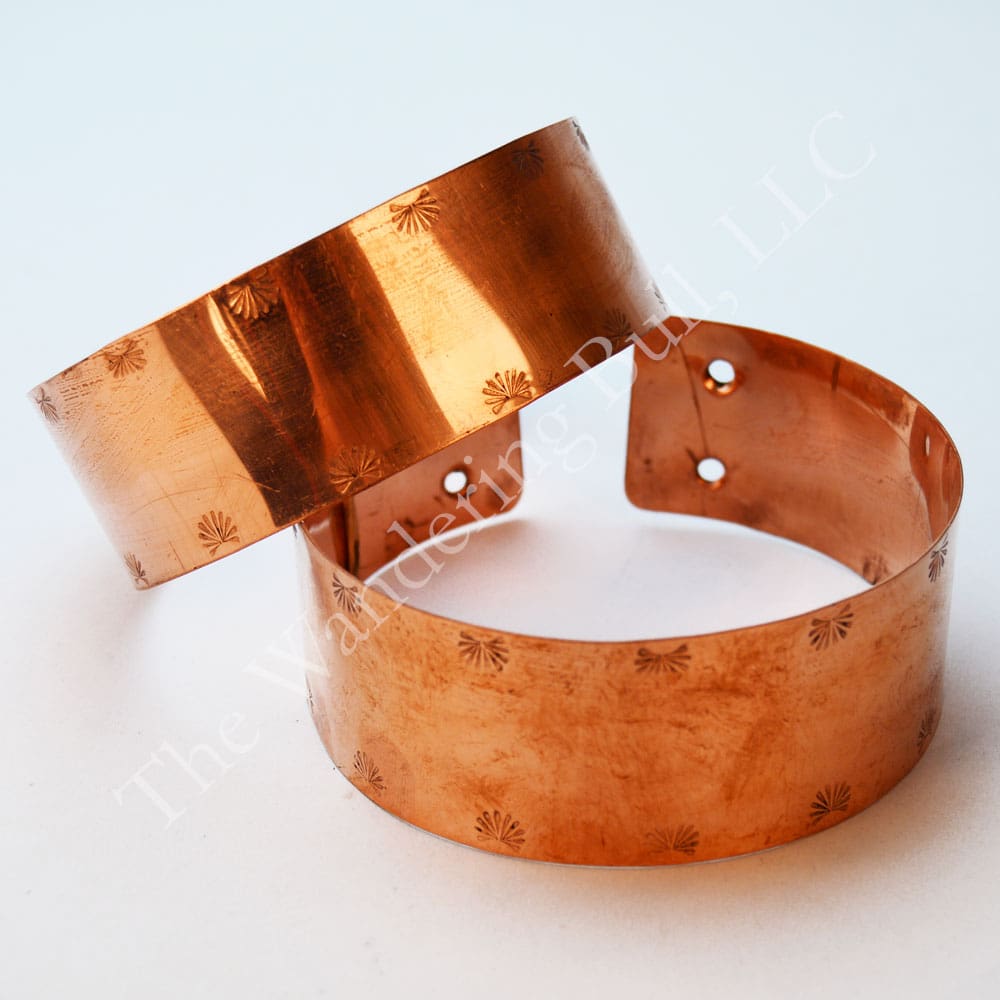 Armbands Copper Shell Stamped