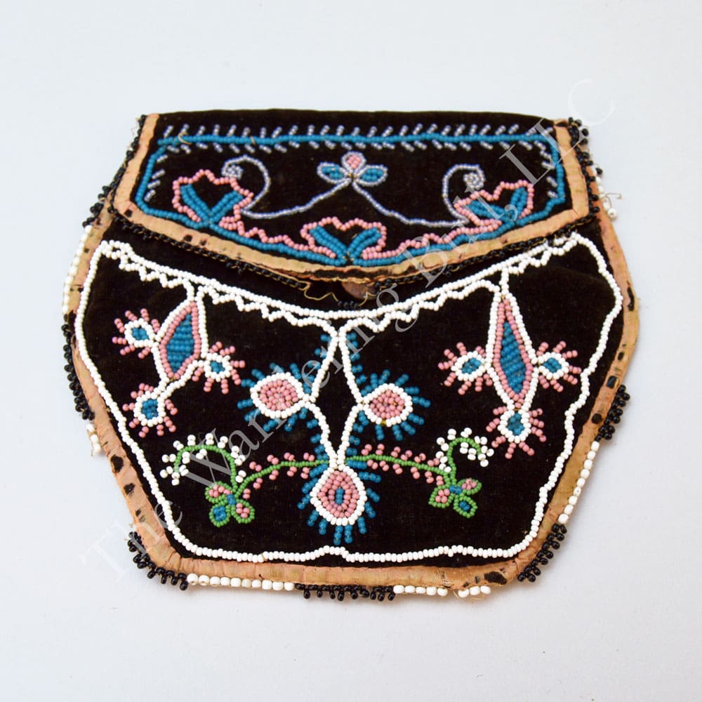 Bag Beaded Antique Micmac Style front