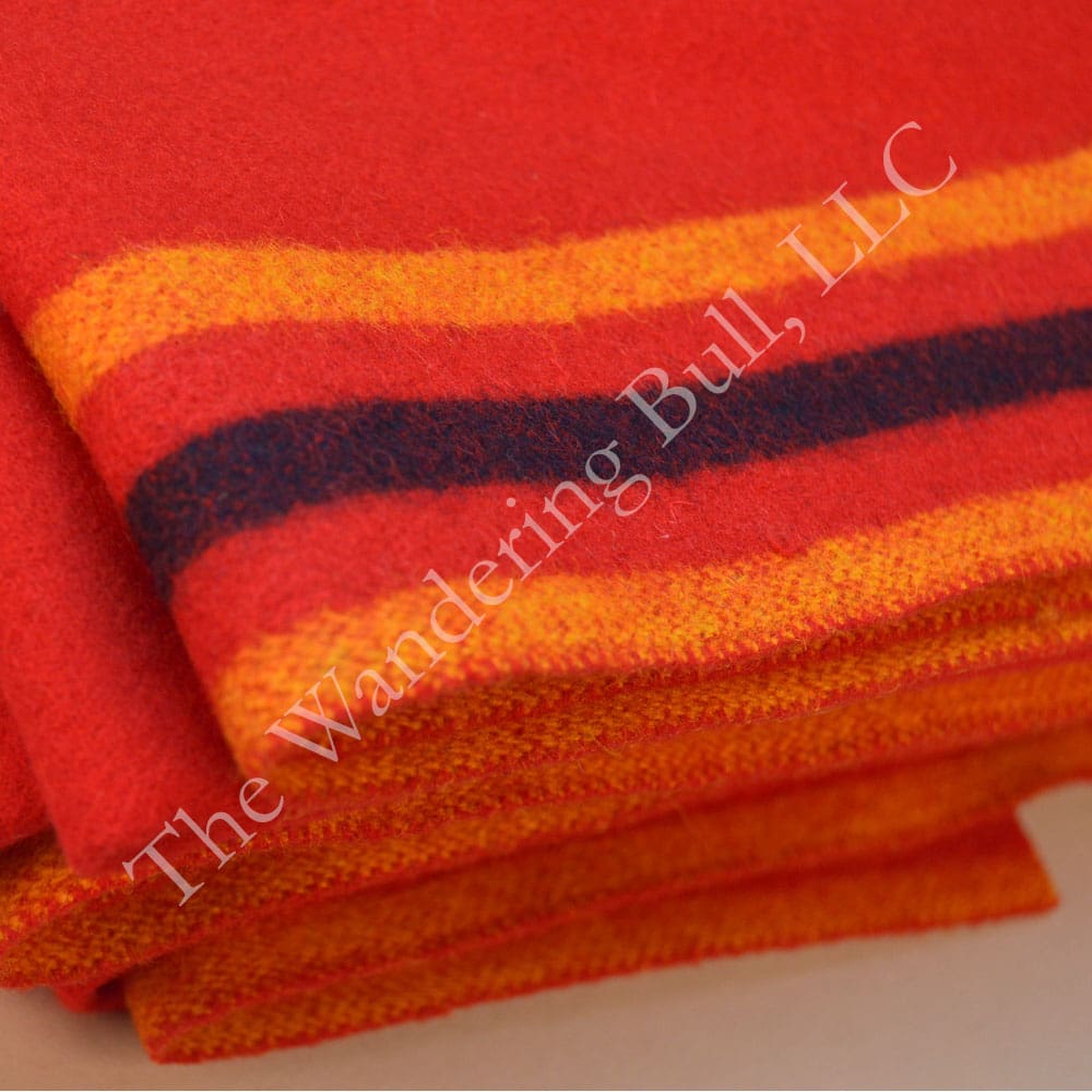 Selvedge Edge Wool Broadcloth Red stripe