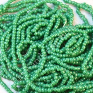 12/0 Green Seed Beads Short Hanks - Limited Quantities