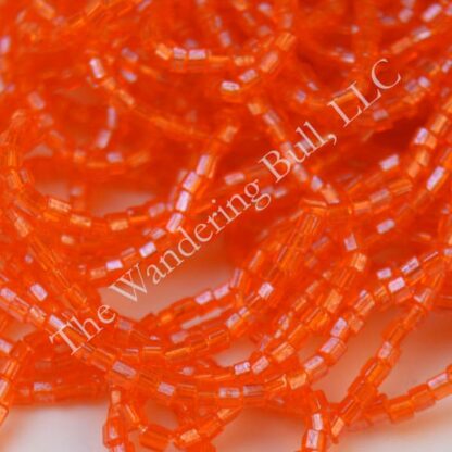 11/0 Tube Beads Trans Orange