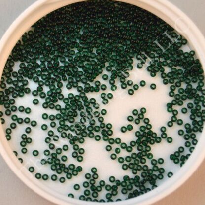 14/0 Trans Dark Green Seed Beads