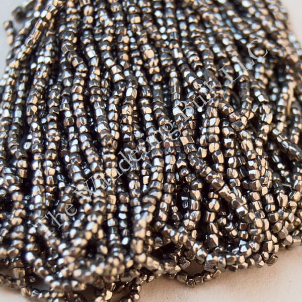 Antique 13/0 Cut Metallic Seed Beads