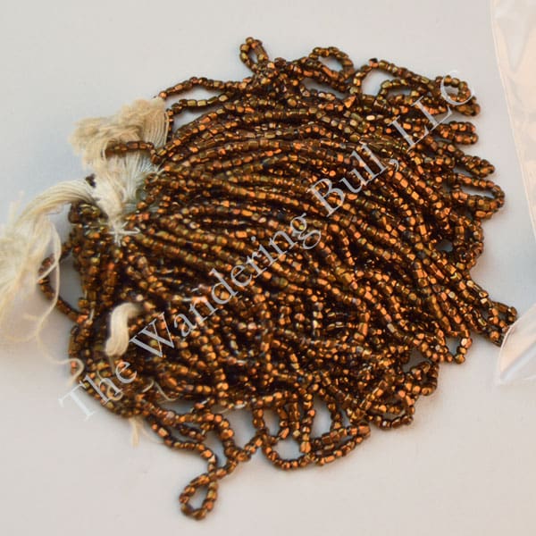 Antique 13/0 Cut Metallic Copper Seed Beads
