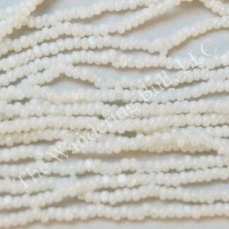 14/0 Czech Cut Off White Seed Beads