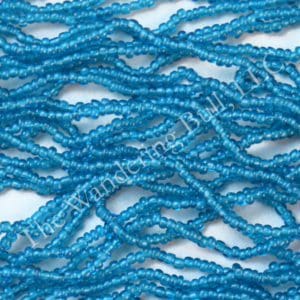 Antique 14/0 Trans Med Blue Seed Beads