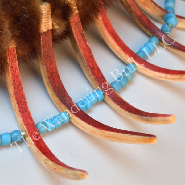 Necklace Elk Antler Grizzly Claws