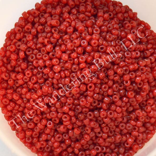Bead Lot 12/0 Mixed Red Seed Beads