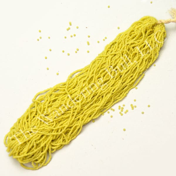 14/0 Greasy Yellow Seed Beads – Limited Quantities