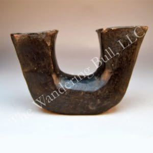 Pottery Antique Black U Shaped Container - 30% Off!