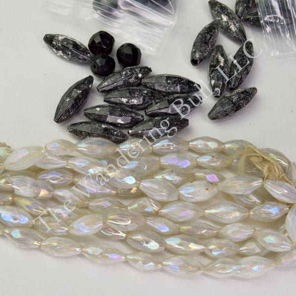 Bead Lot Assorted Faceted Melon Beads