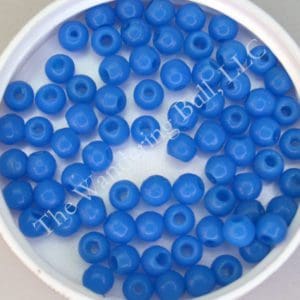 5mm Round Blue Glass Beads - 50% Off!