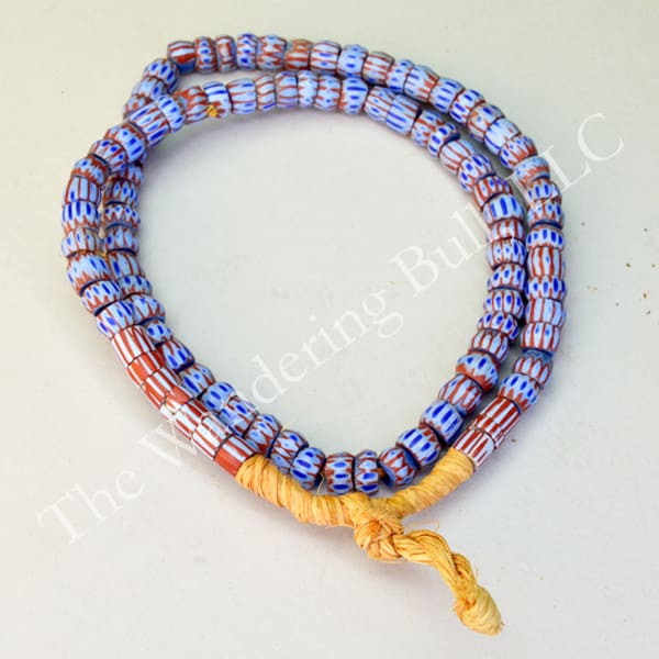 Trade Beads Blue Chevrons