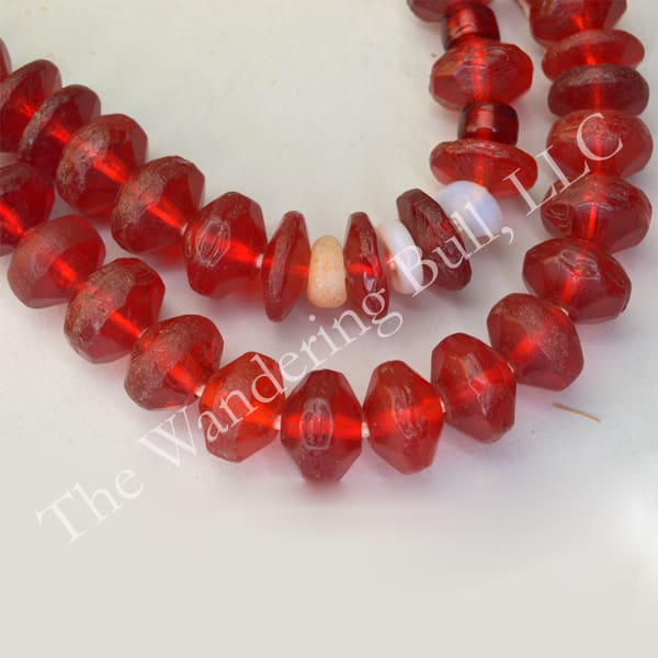 Trade Beads Red Vaseline Beads