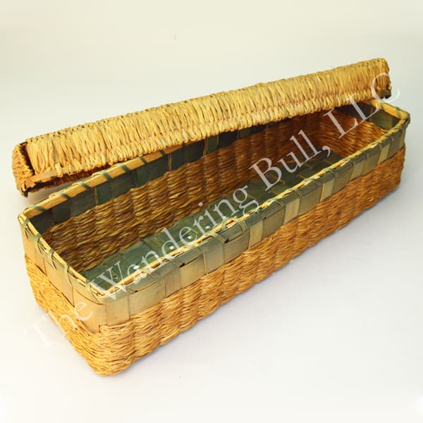 basket braided sweetgrass and ash glove box b