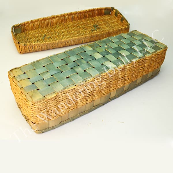 Basket Braided Sweetgrass and Ash Glove Box