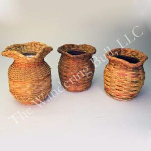 Vases sweetgrass and ash set of three