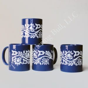 Mug - Blue with Floral Wrap