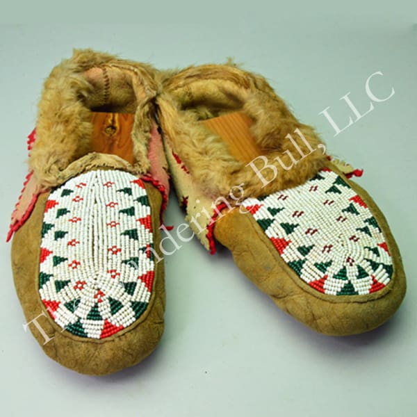 Moccasins Cree Style with Wool Cuff