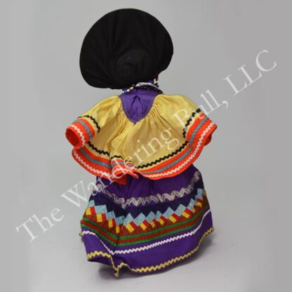 Doll Vintage Seminole Woman Purple Dress a