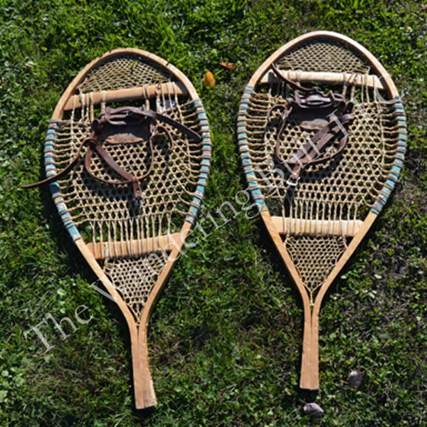 Snowshoes Pair Cree Beaver Tail Style