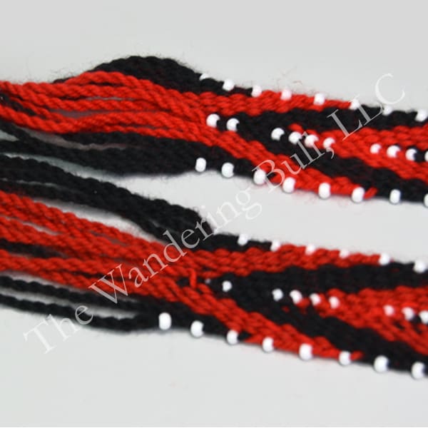 Garters Finger Woven with Beads