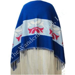 Dance Shawl Royal Blue with Applique Ribbon - 30% Off!